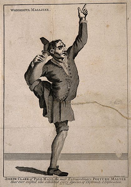 Joseph_Clark,_a_contortionist._Line_engraving_by_Thornton._Wellcome_V0007037