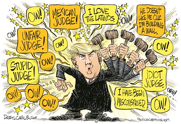 Daryl Cagle Cartoon: Trump and the judge – The Moderate Voice