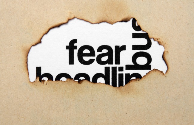 Fear text on paper hole