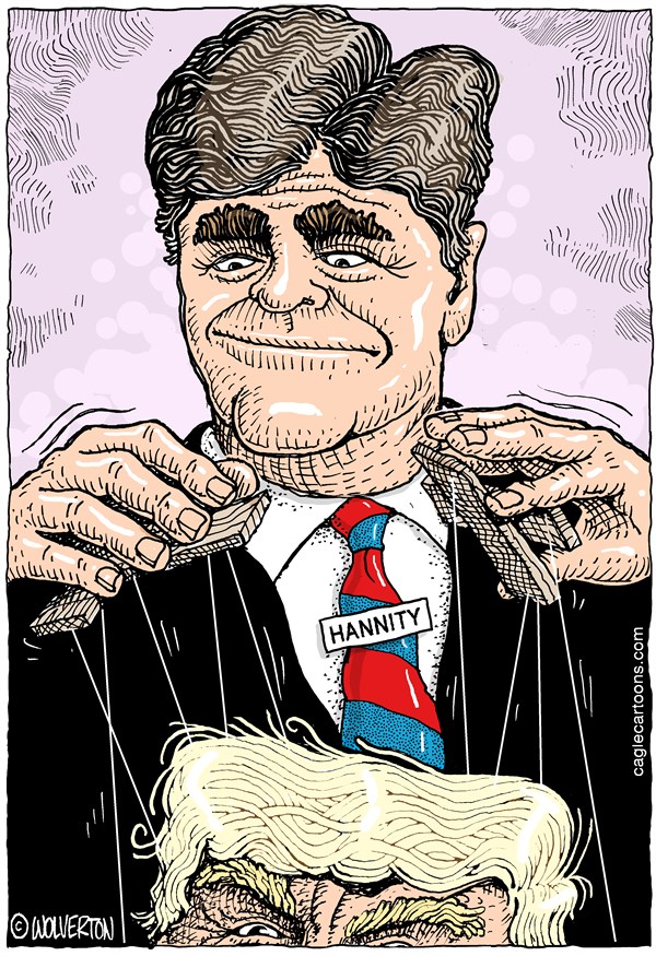 Cartoon Hannity Pulls The Strings The Moderate Voice