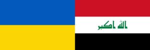 Ukraine and Iraq Flags