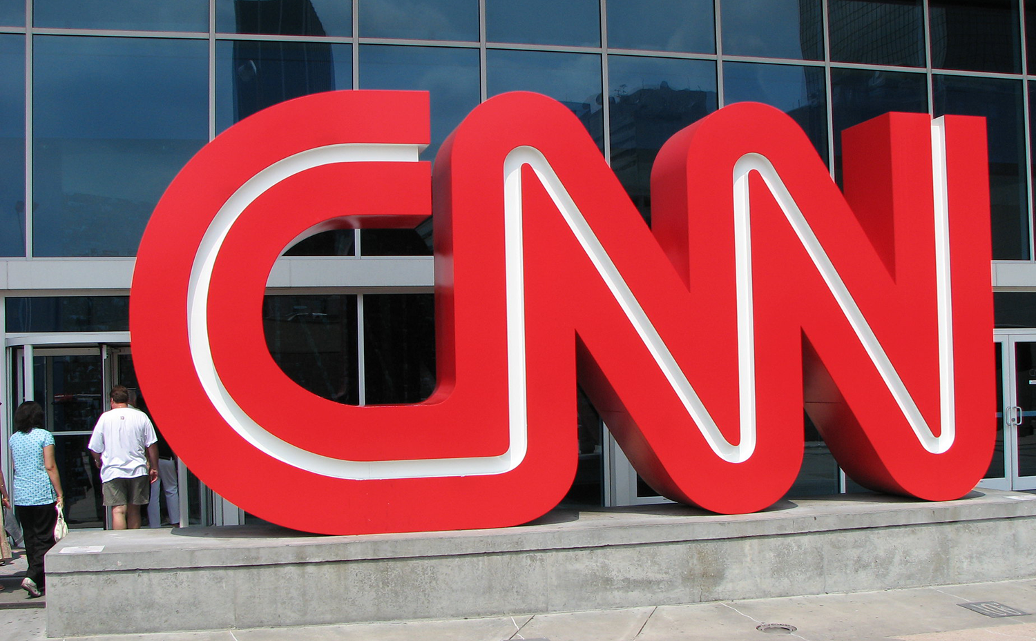 CNN logo outside office