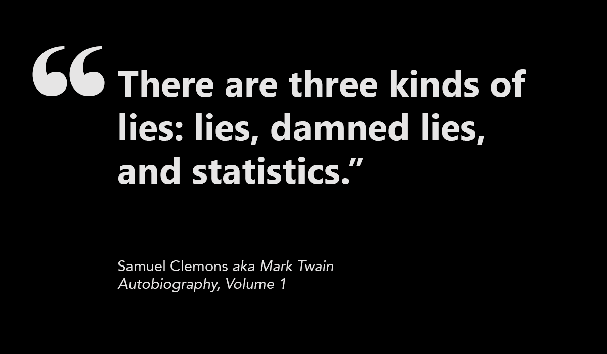 lies, damned lies, and statistics