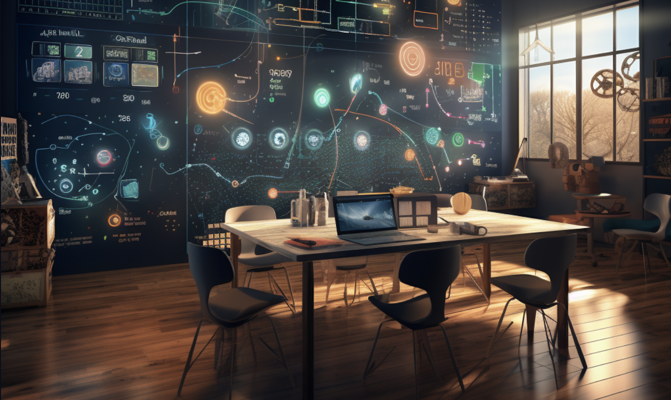 Concept classroom with AI