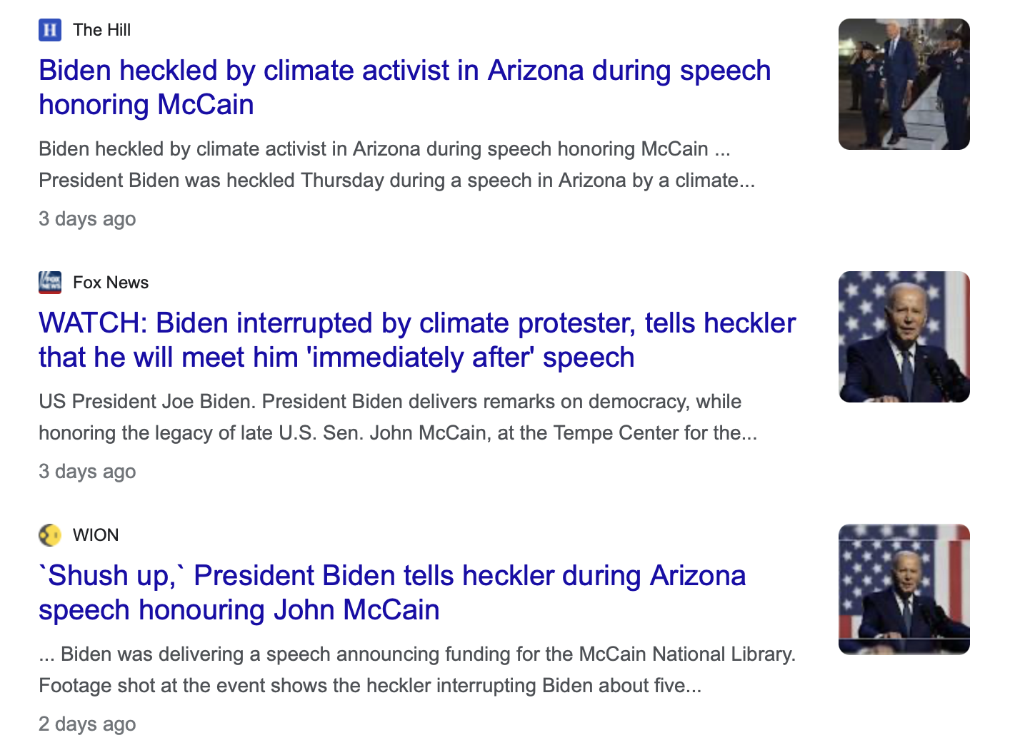 Headlines Biden speech