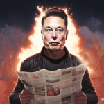 editorial cartoon, Elon Musk