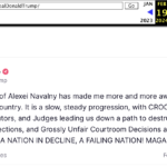 Truth Social post about death of Vladimir Putin critic Alexei Navalny