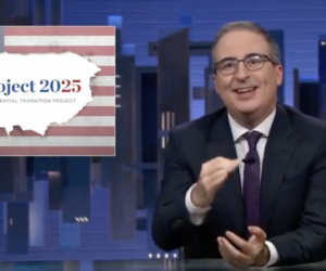 John Oliver brought devastating wit to Project 2025 on Sunday. Why must we rely on comedians to highlight the stakes in November?