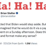 Laughing at Brian Stelter tweet