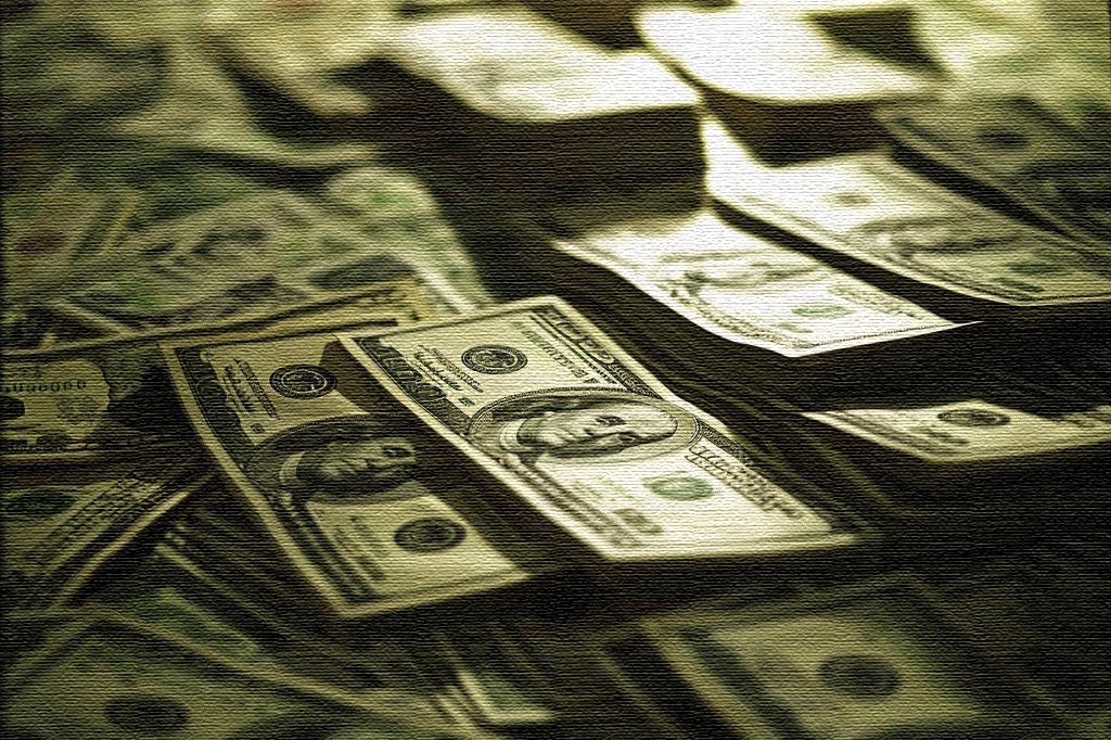 stylized dollar bills