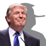 Trump smirk Pinocchio