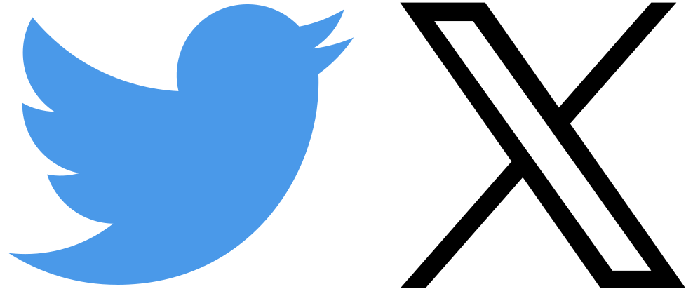 Twitter X logos