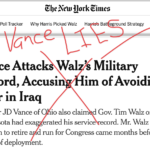 NYt headline carries a lie