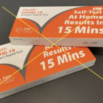 Covid tests "x'ed out"