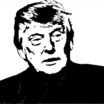 Trump black and white