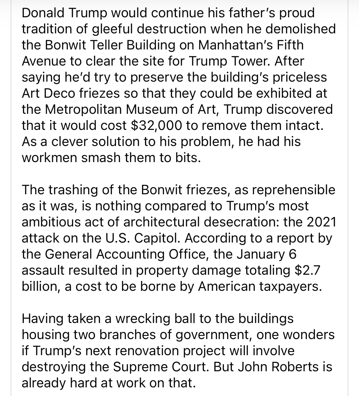 Quote from Andy Borowitz