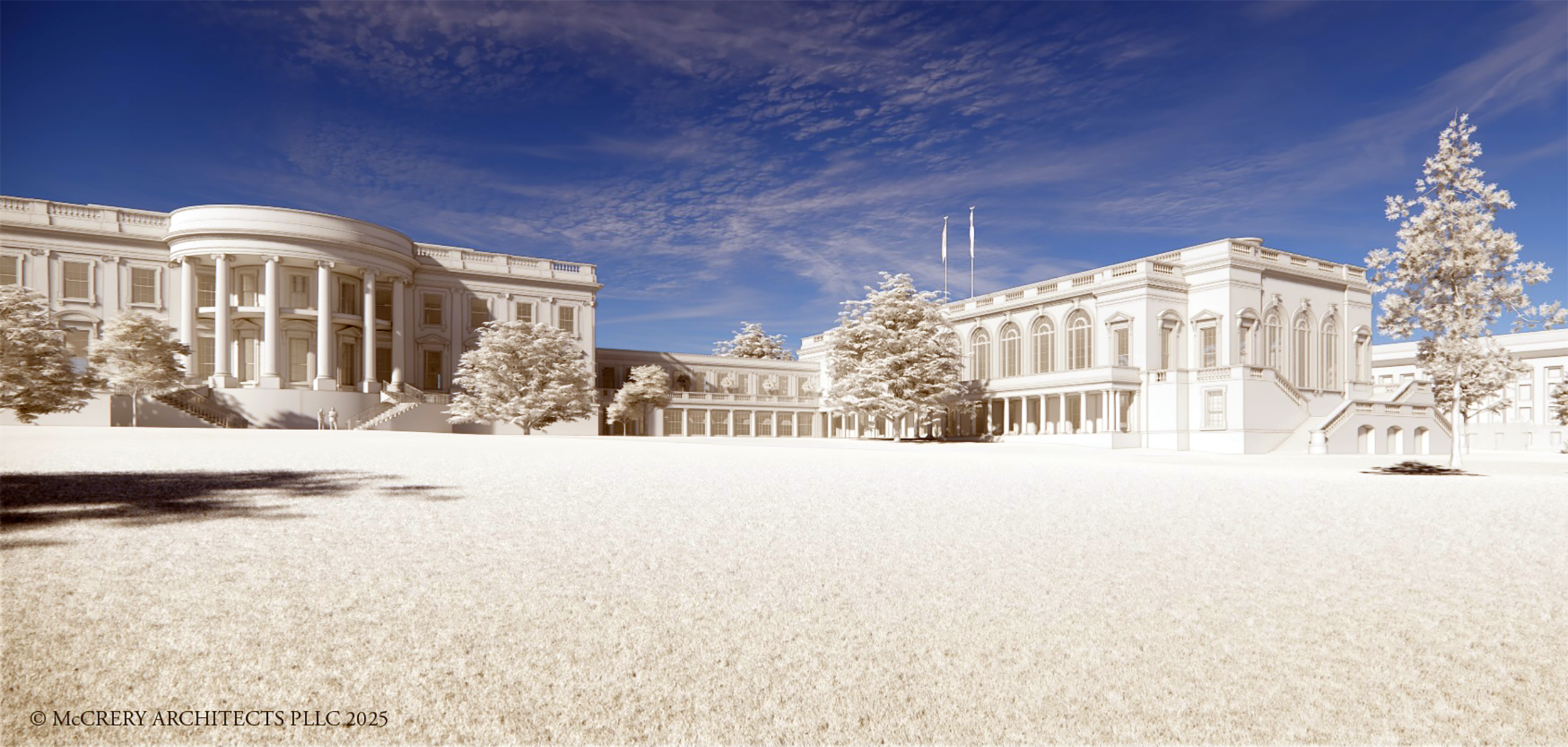 Rendering of ballroom that replaces the East Wing of the White House