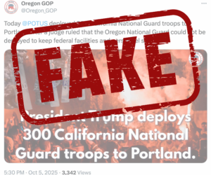 GOP uses fake photo to portray Portland as a war zone