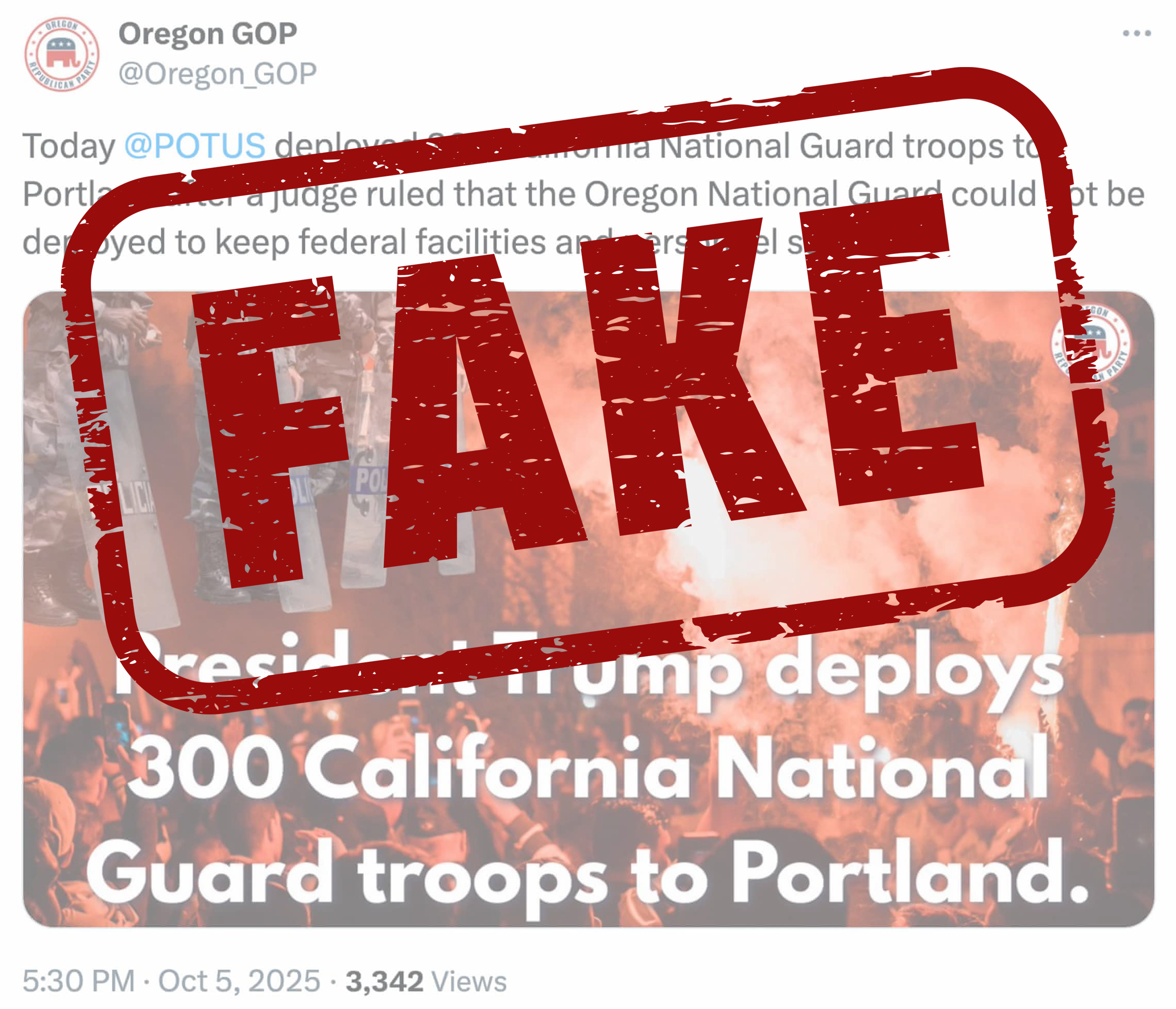 Fake Photos in Tweet