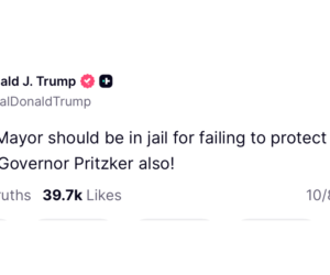 US news orgs response to Trump’s governing via Truth Social: ho-hum as he calls for Illinois, Chicago arrests
