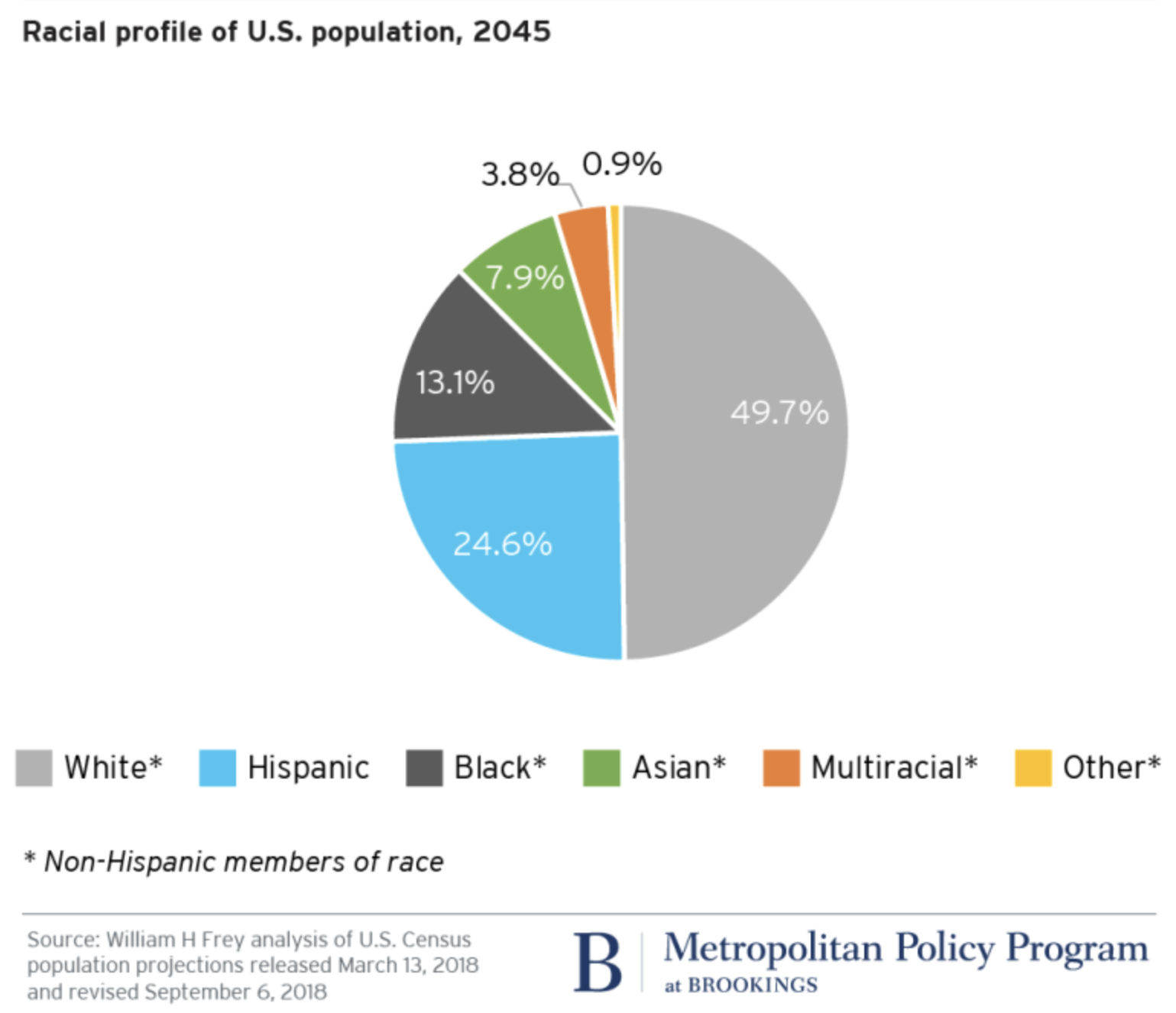 Racial profile for the US in 2045