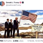 Truth Social post shows Trump conquering Greenland