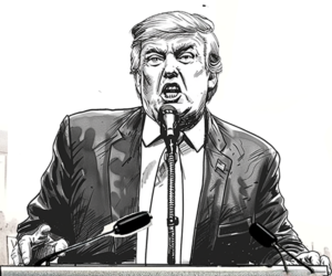 Trump in Devos: Greenland, lies and greatest hits, including “a rigged election”