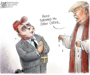 Trump’s blasphemies create an unlikely opening for Democrats