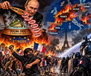 France and Europe brace for mass chaos while Russia tightens “Boiling Frog” and “Salami Slicing” tactics.